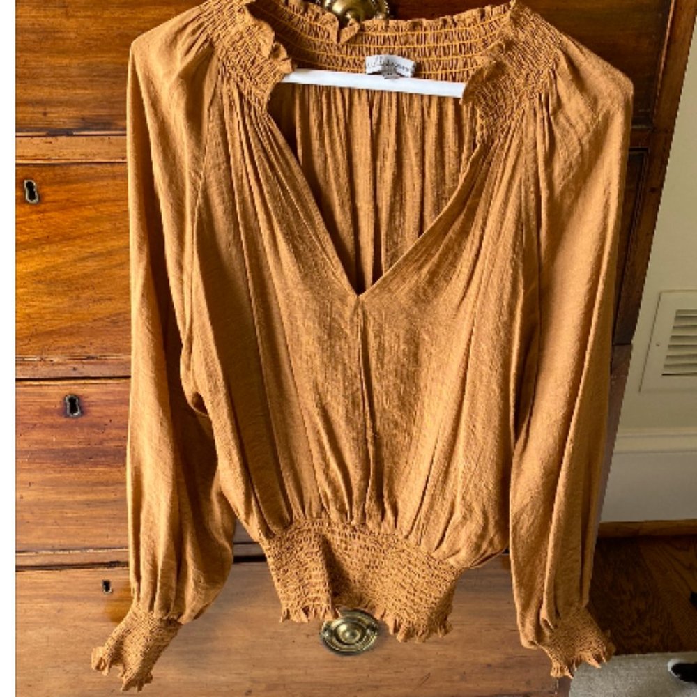 Brown/mustard tunic - perfect for jeans